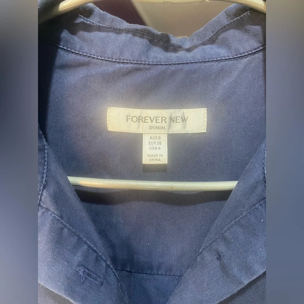 denim long dress( fade blue with white strands) - Picture 4 of 16